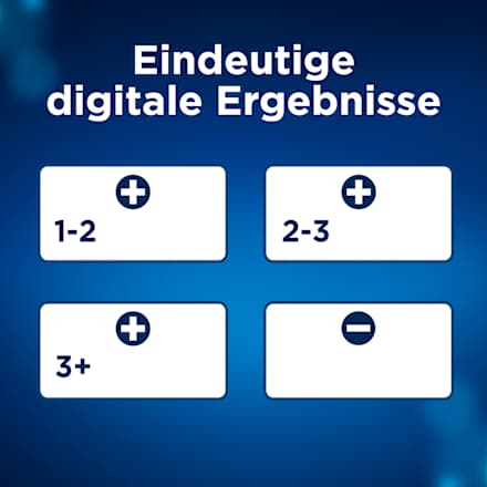 Schwangerschaftstest mit digitaler Anzeige der Woche Clearblue