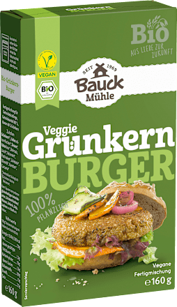 Fertigmischung Grünkern Burger, vegan Bauck Mühle