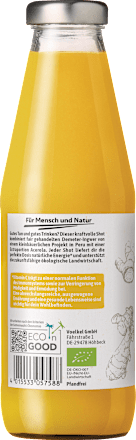 Ingwer & Zitrone-Honig Shot mit Fruchtsäften Voelkel