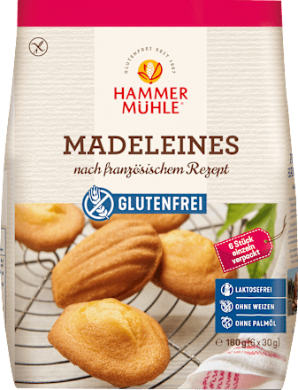 Madeleines, glutenfrei (6 Stück) Hammermühle