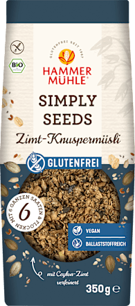 Müsli, Simply Seeds Zimt, glutenfrei Hammermühle