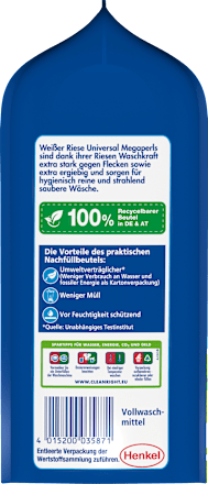 Vollwaschmittel Megaperls stark gegen Flecken Weißer Riese