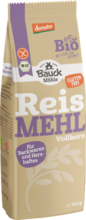 Reismehl Vollkorn, glutenfrei Bauck Mühle