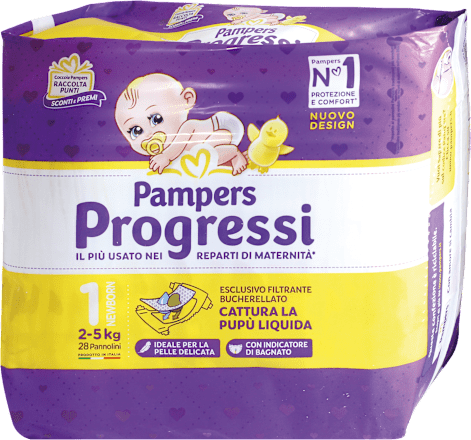 Pannolini Progressi taglia 1 Newborn (2-5 kg) Pampers