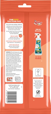 Feuchte Reinigungstücher Staubstopper Peach Poliboy