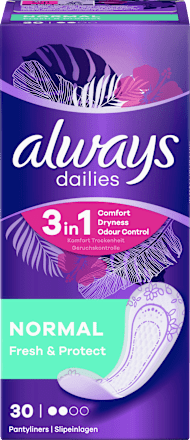 dailies Fresh & Protect Slipeinlagen Normal always