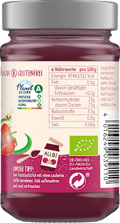 Fruchtaufstrich, Frucht Pur Waldfrucht 75% Frucht ALLOS
