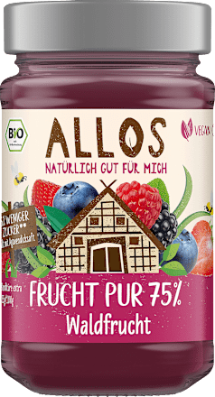 Fruchtaufstrich, Frucht Pur Waldfrucht 75% Frucht ALLOS