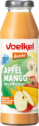 Saft  Apfel Mango nach dem 12. Monat Voelkel