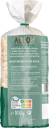 Amaranth Maiswaffeln Rosmarin & Meersalz ALLOS