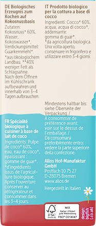 Kokos Creme Cuisine ALLOS