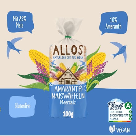 Maiswaffeln Amaranth Meersalz ALLOS