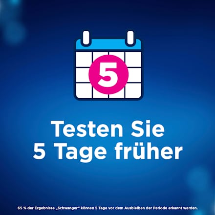 Schwangerschaftstest mit digitaler Anzeige der Woche Clearblue
