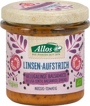 Brotaufstrich Belugalinse Balsamico ALLOS