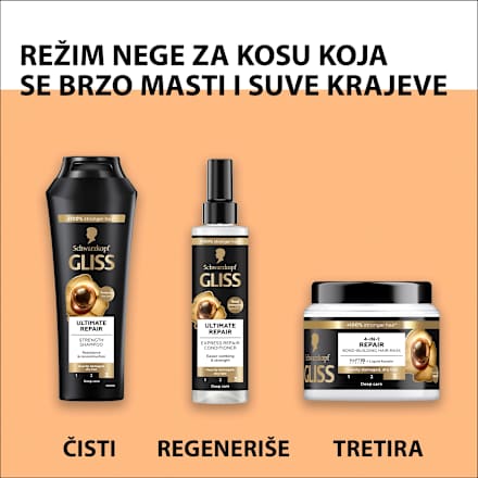 ULTIMATE REPAIR EXPRESS - regenerator za kosu u spreju Schwarzkopf GLISS