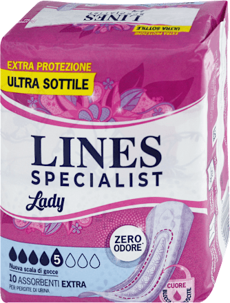 Assorbenti Lady Extra ripiegati per incontinenza LINES