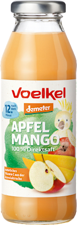 Saft  Apfel Mango nach dem 12. Monat Voelkel