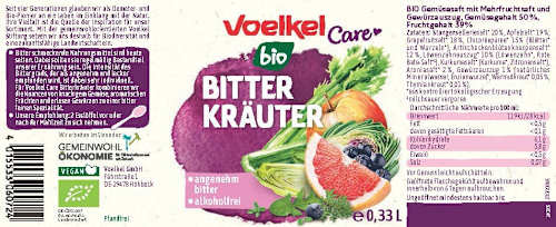 Saft, Bitter Kräuter Voelkel