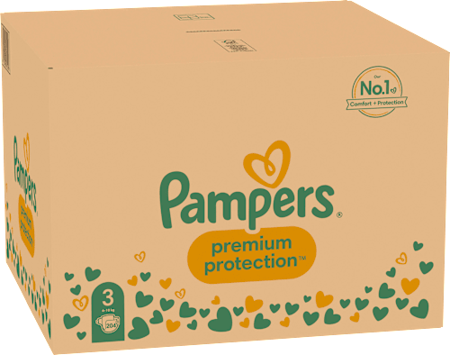 Windeln Premium Protection Gr. 3 Midi (6-10 kg), Monatsbox Pampers