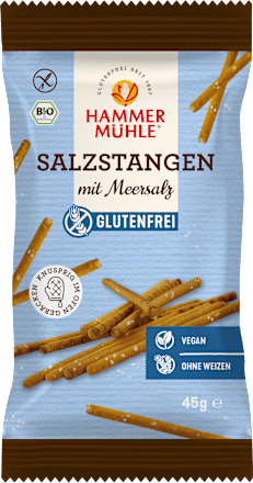 Salzstangen mit Meersalz, glutenfrei Hammermühle