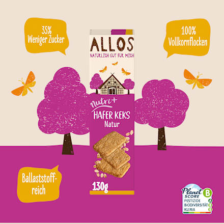 Haferkekse Nutri+ Natur ALLOS