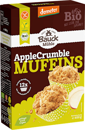 Backmischung AppleCrumble Muffins, glutenfrei Bauck Mühle