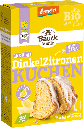 Backmischung Dinkel Zitronenkuchen Bauck Mühle
