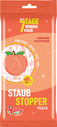 PoliboyFeuchte Reinigungstücher für Möbel Peach Staubstopper, 24 St
