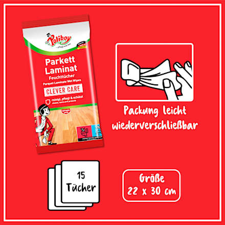 Feuchte Bodentücher Parkett & Laminat Poliboy