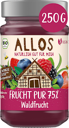 Fruchtaufstrich, Frucht Pur Waldfrucht 75% Frucht ALLOS