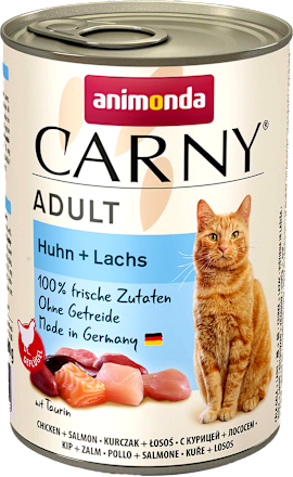 Храна за котки Carny с пилешко и сьомга animonda
