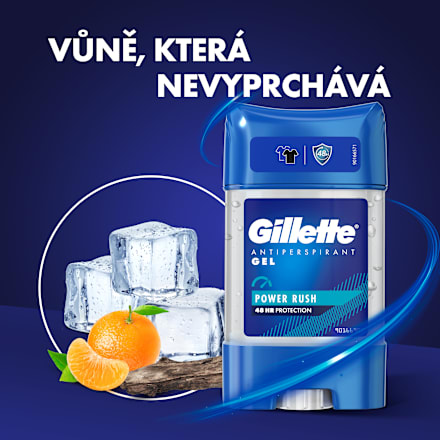 gelový antiperspirant stick Power Rush Gillette