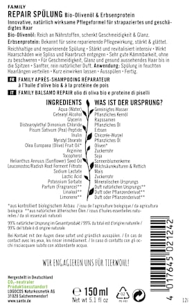 Conditioner Repair Bio-Olivenöl & Erbsenprotein Santé naturally.