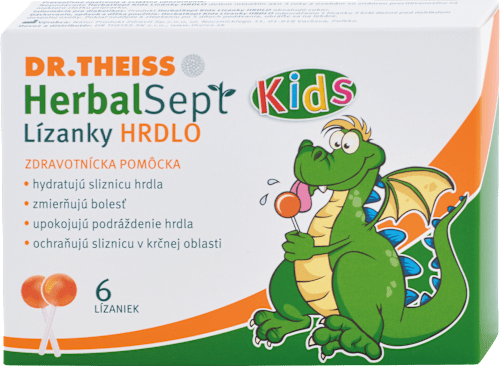 Lízanky HerbalSept Kids Hrdlo  DR.THEISS