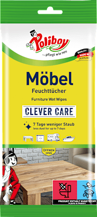 Feuchte Reinigungstücher Möbel Clever Care Poliboy