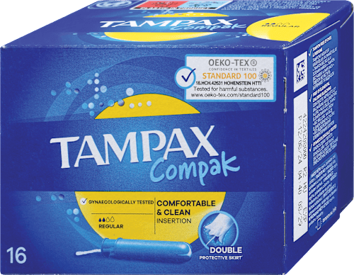 Tamponi Compak Regular z aplikatorjem Tampax