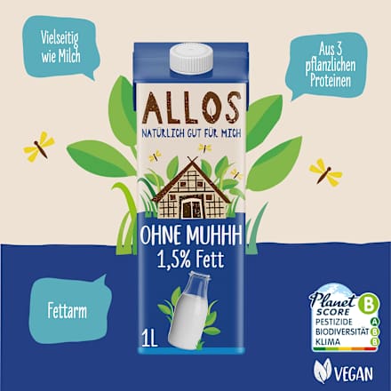 Pflanzendrink Ohne Muhhh 1,5 % Fett ALLOS