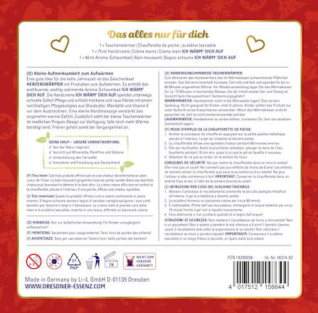 Geschenkset "Herzenswärmer" 3tlg Dresdner Essenz