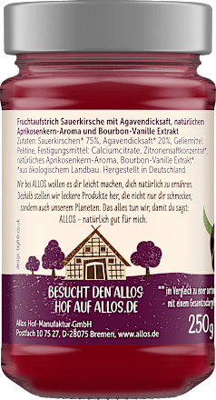 Fruchtaufstrich, Frucht Pur Amarenakirsche 75% Frucht ALLOS