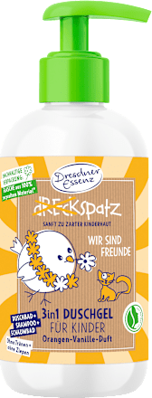 Kinder Duschgel 3in1 Orange-Vanille-Duft  Dresdner Essenz Dreckspatz