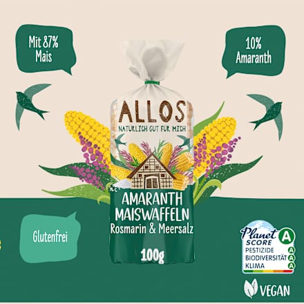 Amaranth Maiswaffeln Rosmarin & Meersalz ALLOS