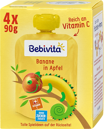 Voćna kašica od jabuke i banane, 4+ mj. Bebivita