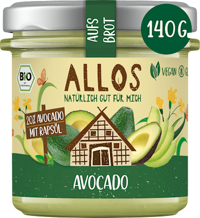 Brotaufstrich aufs Brot Avocado ALLOS