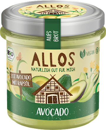 Brotaufstrich aufs Brot Avocado ALLOS