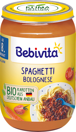 Menü Spaghetti Bolognese Bebivita