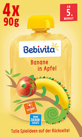 Baby Quetschies Banane in Apfel Bebivita