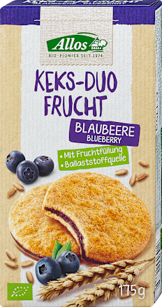 Fruchtkekse Duo mit Blaubeerfüllung ALLOS