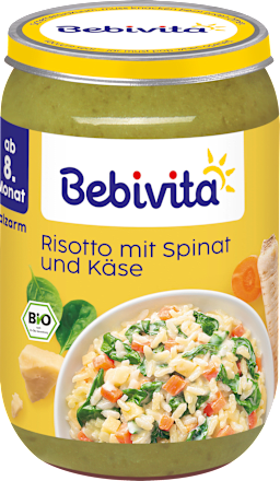 Menü Risotto mit Spinat und Käse, ab dem 8. Monat Bebivita