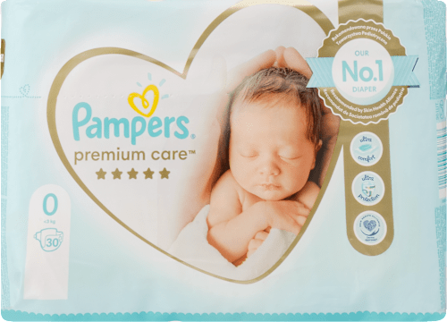 Pelene, veličina 0 (<3 kg) Pampers premium care