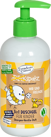 Dreckspatz 3in1 Duschgel für Kinder Orangen-Vanille-Duft Dresdner Essenz Dreckspatz